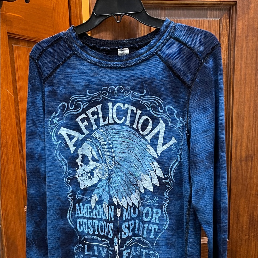 Affliction Men's Blue Sweater